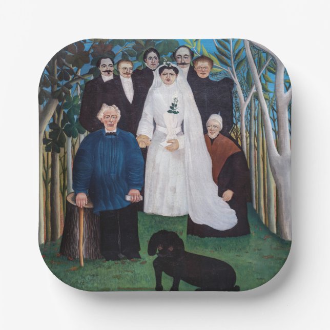 Henri Rousseau - The Wedding Party Paper Plate (Front)
