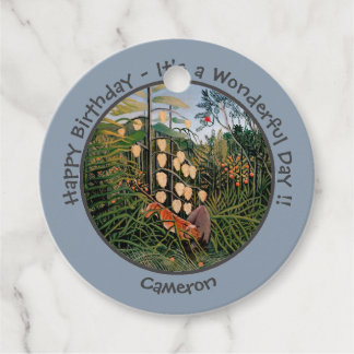 Henri Rousseau Tiger & Bull Party Items Collection Favour Tags