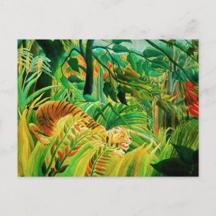 Henri Rousseau Tiger in a Tropical Storm Postcard