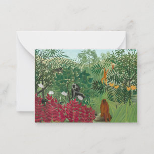 Henri Rousseau - Tropical Forest with Monkeys Card