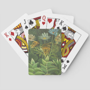 Henri Rousseau Tropical Jungle Lion Vintage Print Playing Cards
