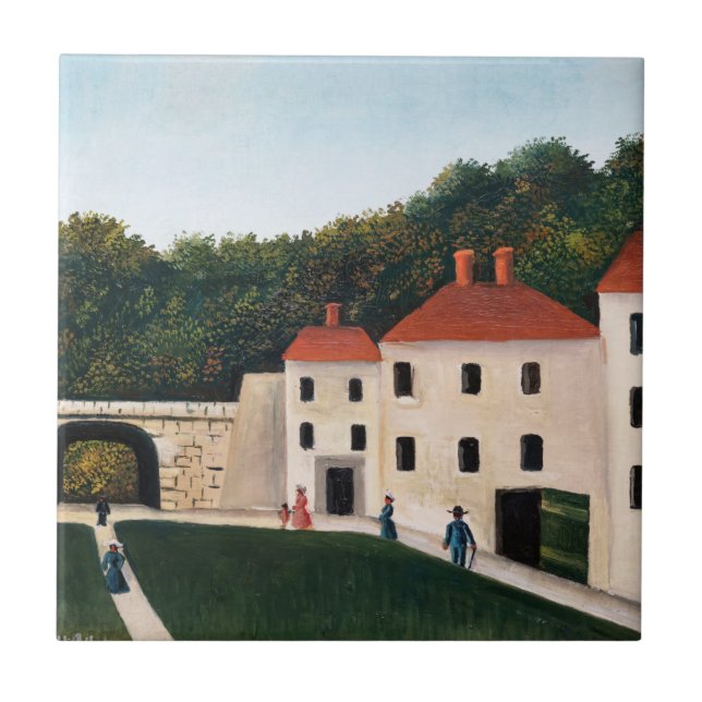 Henri Rousseau - Walkers in a Park Tile (Front)