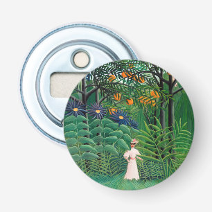 Henri Rousseau - Woman Walking in an Exotic Forest Bottle Opener
