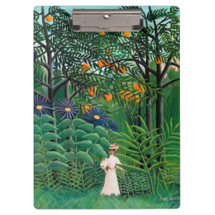 Henri Rousseau - Woman Walking in an Exotic Forest Clipboard