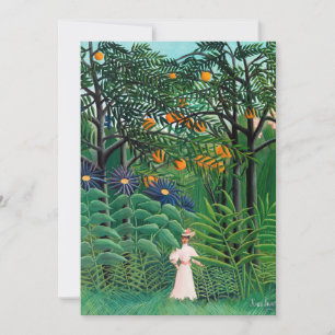 Henri Rousseau - Woman Walking in an Exotic Forest Invitation