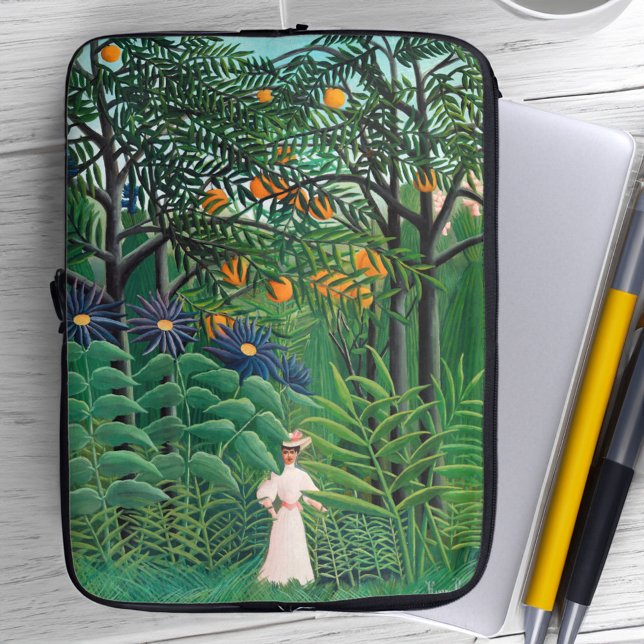 Henri Rousseau - Woman Walking in an Exotic Forest Laptop Sleeve (Creator Uploaded)