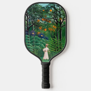 Henri Rousseau - Woman Walking in an Exotic Forest Pickleball Paddle