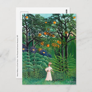 Henri Rousseau - Woman Walking in an Exotic Forest Postcard