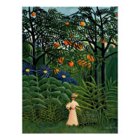 Henri Rousseau - Woman Walking in an Exotic Forest