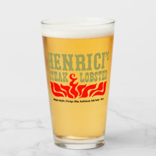 Henrici's Restaurant, Steak and Lobster, Chicago, Glass