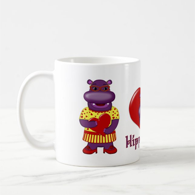 Henrietta Hippo Hugs Coffee Mug (Left)
