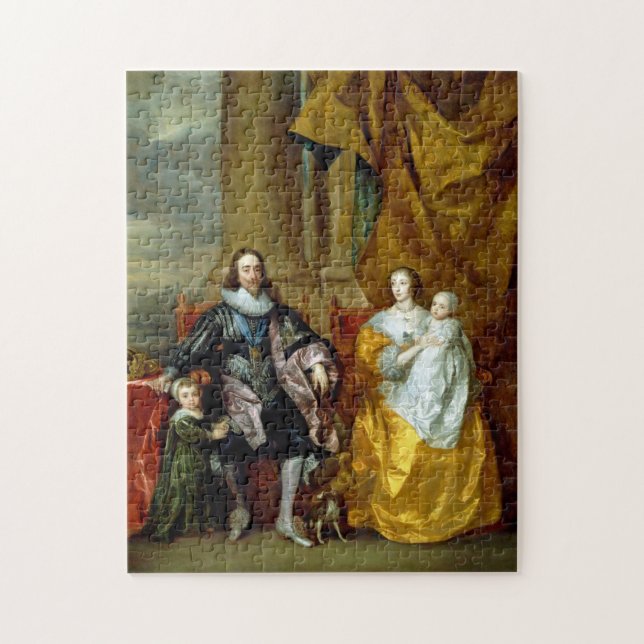 Henrietta Maria and Charles I by Van Dyck Jigsaw Puzzle (Vertical)
