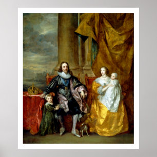 Henrietta Maria and Charles I by Van Dyck Poster