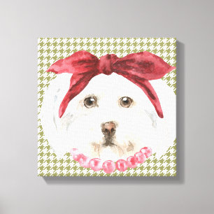 Henrietta the Havanese Wrapped Canvas Print