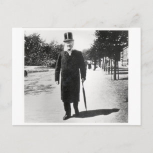 Henrik Ibsen (1828-1906) in Oslo, 1896 (b/w photo) Postcard