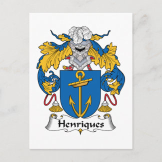 Henriques Family Crest Postcard