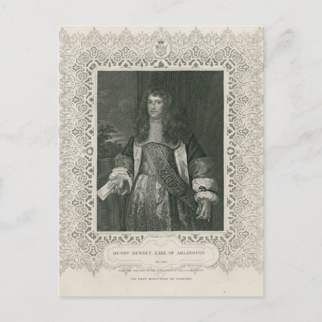 Henry Bennet, 1st Earl of Arlington Postcard (Front)