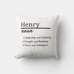 Henry, Boy Personalised Name Definition Cushion