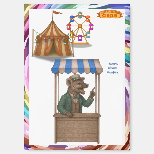 Henry, circus hawker magnet (Front)