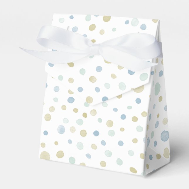 Henry Confetti Watercolor Dots Favour Box (Front Side)