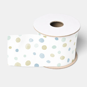 Henry Confetti Watercolor Dots Ribbon Grosgrain Ribbon