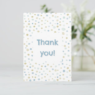 Henry Confetti Watercolor Dots Thank You Card