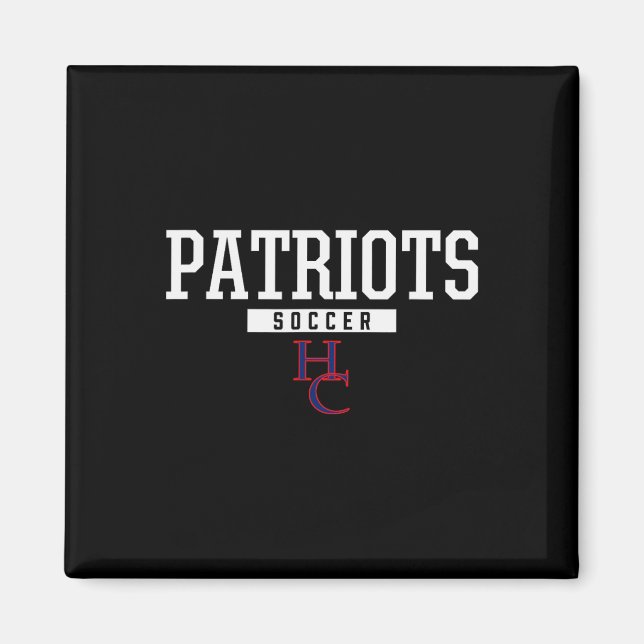 Henry County Patriots Logo Soccer Hs  Magnet (Front)