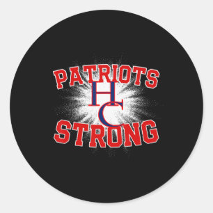 Henry County Patriots Logo Strong Flag Hs Classic Round Sticker