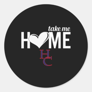 Henry County Patriots Logo Take Me Home Hs  Classic Round Sticker