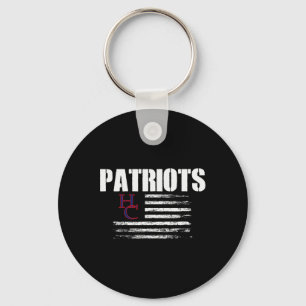 Henry County Patriots Logo Usa Flag Pride Hs Key Ring