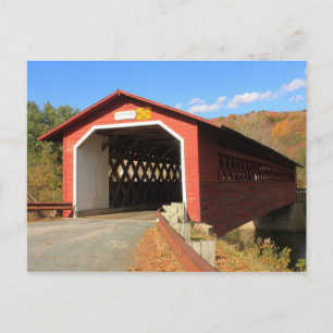 Henry Covered Bridge Bennington Vermont Postcard