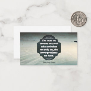 Henry David Thoreau Inspirational Quote "Aware" Card
