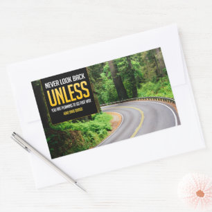 Henry David Thoreau Inspirational Quote "Back" Rectangular Sticker