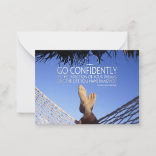 Henry David Thoreau Inspirational Quote Confidence Card