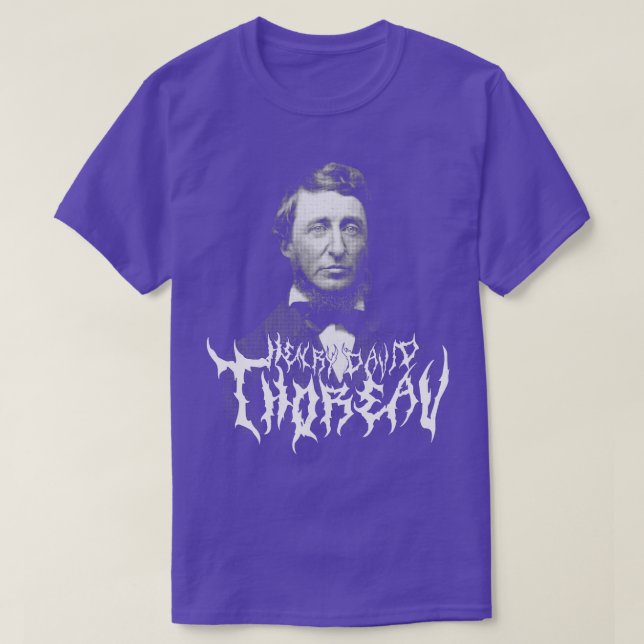 Henry David Thoreau Metal T-Shirt (Design Front)