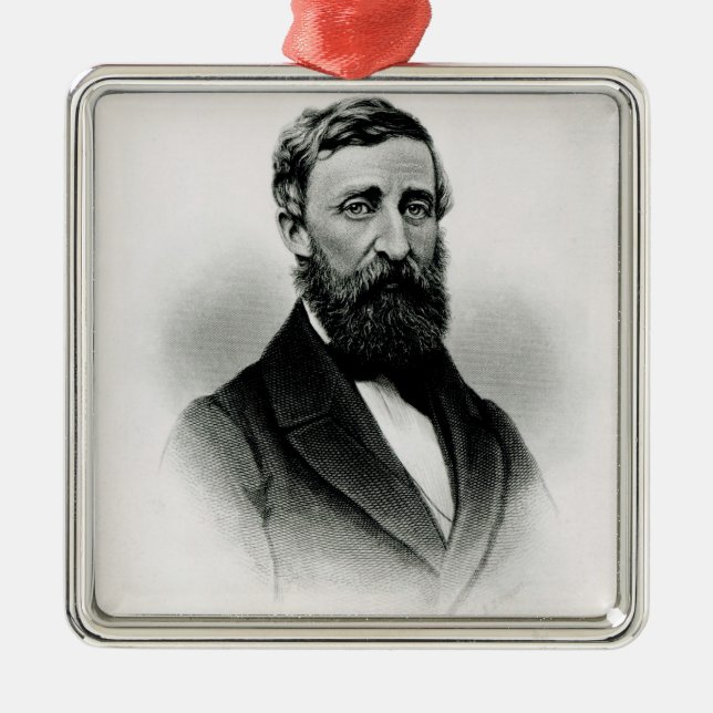 Henry David Thoreau Metal Tree Decoration (Front)
