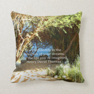 Henry David Thoreau Motivational Dream Quotation Cushion