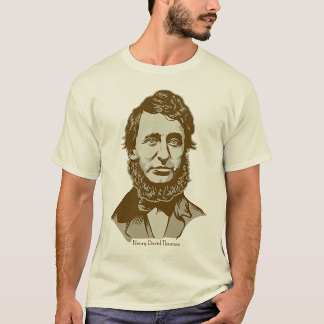 Henry David Thoreau Personalised Quote T-shirt (Front)