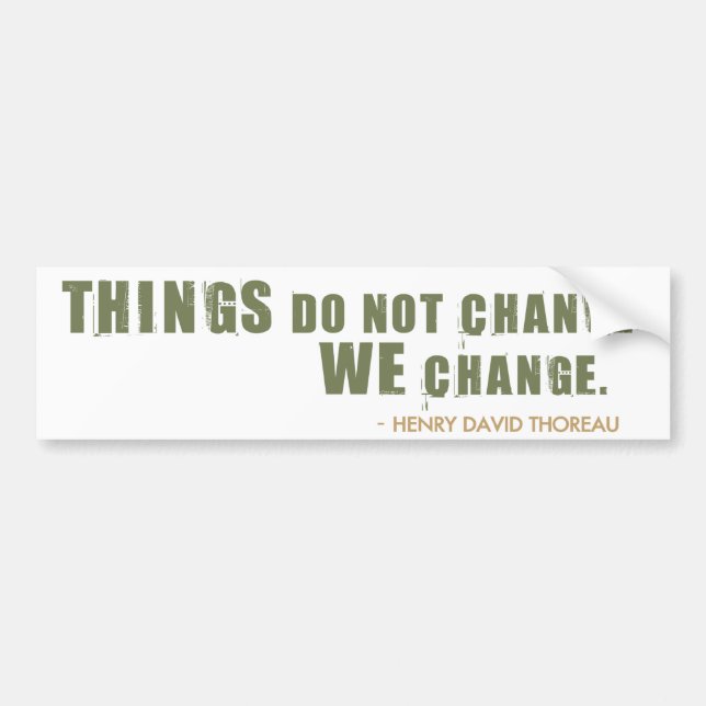 Henry David Thoreau Quote Bumper Sticker (Front)
