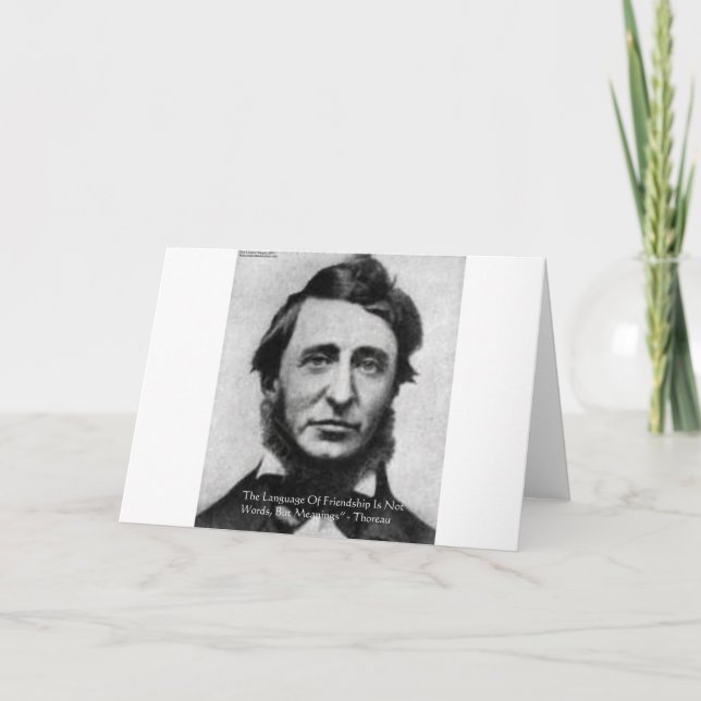 Henry David Thoreau Quote Card (Front)