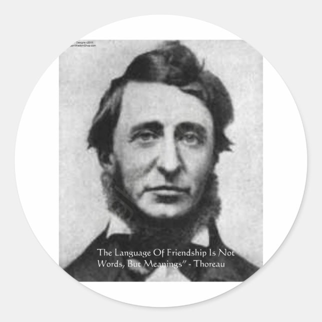 Henry David Thoreau Quote Classic Round Sticker (Front)