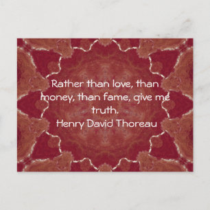 Henry David Thoreau Wisdom Quotation Saying Postcard