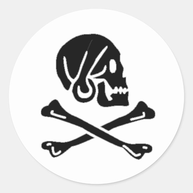 Henry Every authentic pirate flag Classic Round Sticker (Front)