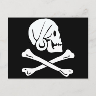 Henry Every authentic pirate flag Postcard