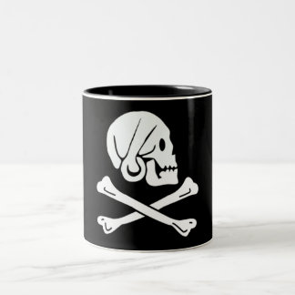 Henry Every authentic pirate flag Two-Tone Coffee Mug
