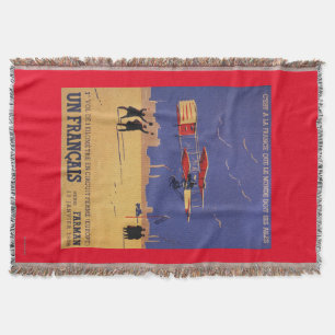 Henry Farman Flies at Issy-les-Moulineaux Throw Blanket
