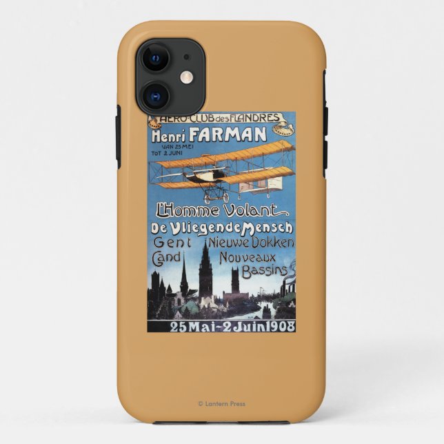 Henry Farman Flies the Flying Man Promo Poster Case-Mate iPhone Case (Back)