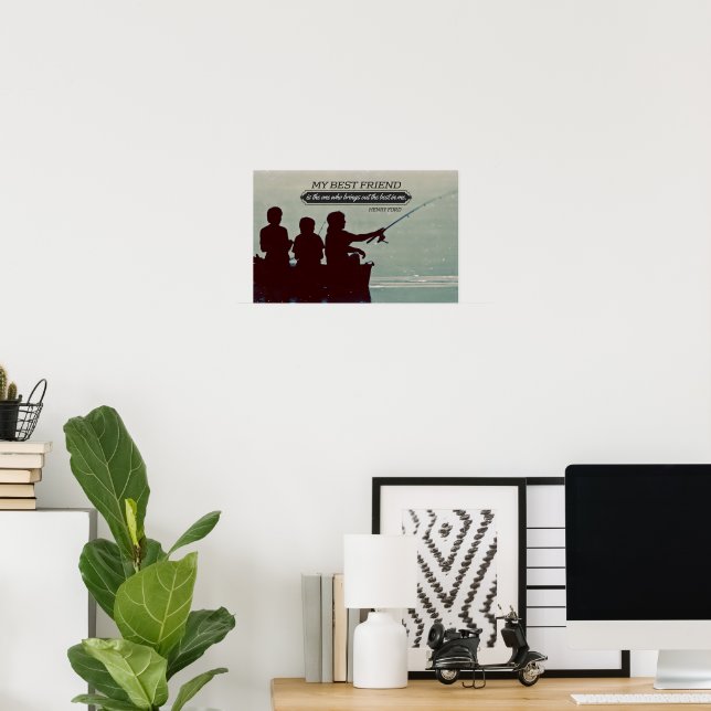 Henry Ford Inspirational Quote "Best friend" Poster (Home Office)