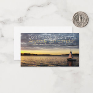 Henry Ford Inspirational Quote "Find a remedy" Card