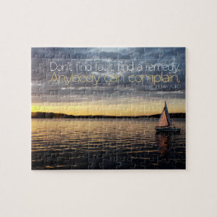 Henry Ford Inspirational Quote "Find a remedy" Jigsaw Puzzle